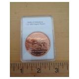 1 OZ COPPER ROUND - BATTLE OF GETTYSBURG 1 OZ COPPER ROUND - BATTLE OF GETTYSBURG