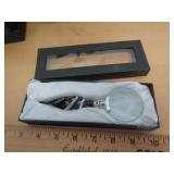MURANO GLASS MAGNIFIER BLACK, SILVER & COPPER MURANO GLASS MAGNIFIER BLACK, SILVER & COPPER