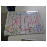 17X12 METAL SIGN - SHE SHED 17X12 METAL SIGN - SHE SHED