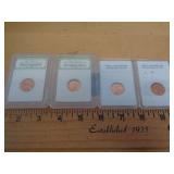 1959P, 60D, 72D & 80D BU LINCOLN CENTS (4 COINS) 1959P, 60D, 72D & 80D BU LINCOLN CENTS (4 COINS)