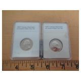 1988P & 1990D BU WASHINGTON QUARTERS (2 COINS) 1988P & 1990D BU WASHINGTON QUARTERS (2 COINS)