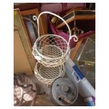 FRUIT BASKET WHITE METAL FRUIT BASKET WHITE METAL