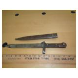 WWII M38 MAUSER BAYONET W METAL SCABBARD WWII M38 MAUSER BAYONET W METAL SCABBARD