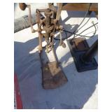 ANTIQUE BARN BEAM DRILL PRESS / OS