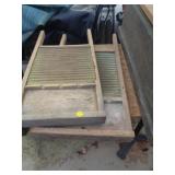 2 - VINTAGE BRASS WASH BOARDS / GH