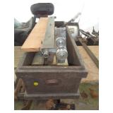WOOD BOX OF MISC TOOLS / GH