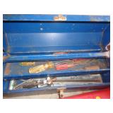 METAL TOOL BOX W SOME TOOLS / SP