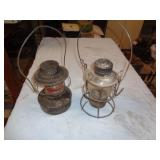 2 - RAILROAD LANTERNS - L&N & LOUIS HANDLAN / SP