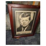 NICELY FRAMED JFK MEMORIAL PHOTO / OF