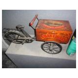 VINTAGE TOBACCO CART W CIGAR BOX / OF