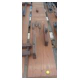 VINTAGE TOOLS MOUNTED ON WOOD  FOR DISPLAY / GH