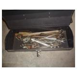 METAL TOOL BOX W SOME TOOLS / SP