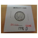 1940D MERCURY DIME