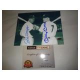8X10 W CERT - DIMAGGIO & MANTLE