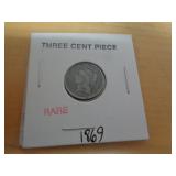 1869 THREE CENT PIECE
