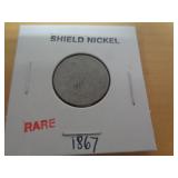 1867 SHIELD NICKEL