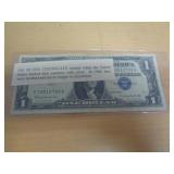 1957B BLUE SEAL $1 SILVER CERTIFICATE