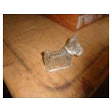 VINTAGE GLASS SCOTTY DOG CANDY HOLDER