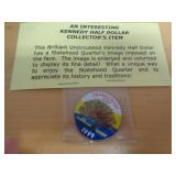 1999 KENNEDY HALF COLORIZED W CN STATE