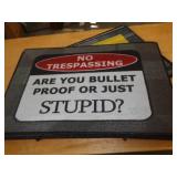 18X27 RUG MAT - NO TRESPASSING