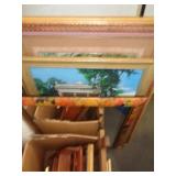 LOT OF PRINTS & MIRROR / RW