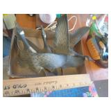 SET OF 3 VINTAGE ALUMINUM GEESE FIGURES / FR