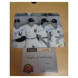 8X10 W CERT - DIMAGGIO, MARTIN & MANTLE
