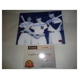 8X10 W CERT -  DIMAGGIO, MANTLE & WILLIAMS