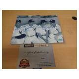 8X10 W CERT - DIMAGGIO, FORD, MARTIN & MANTLE