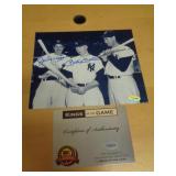8X10 W CERT - DIMAGGIO, MANTLE & WILLILAMS