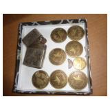 GOLD STAR TOKENS & LIGHTER