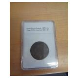 1775 1/2 PENNY GREAT BRITAIN /COLONIAL MONEY / FR