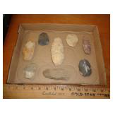 COLLECTION OF ARROWHEADS & FLINTSTONES COLLECTION OF ARROWHEADS & FLINTSTONES