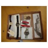 LOT OF WATCHES & MISC LOT OF WATCHES & MISC