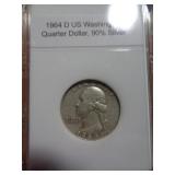 1964D WASHINGTON QUARTER 1964D WASHINGTON QUARTER