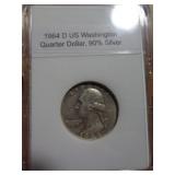 1964D WASHINGTON QUARTER 1964D WASHINGTON QUARTER