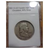 1951S FRANKLIN HALF 1951S FRANKLIN HALF