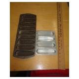 ALUMINUM & CAST IRON (LODGE) CORN BREAD PANS ALUMINUM & CAST IRON (LODGE) CORN BREAD PANS