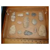 COLLECTION OF ARROWHEADS & FLINTSTONES COLLECTION OF ARROWHEADS & FLINTSTONES