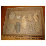 COLLECTION OF ARROWHEADS & FLINTSTONES COLLECTION OF ARROWHEADS & FLINTSTONES