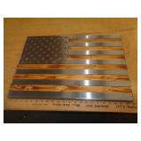 HEAVY COOL LASER CUT METAL OVER WOOD FLAG HEAVY COOL LASER CUT METAL OVER WOOD FLAG