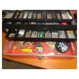 VINTAGE TACKLE BOX W SOME TACKLE VINTAGE TACKLE BOX W SOME TACKLE