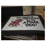 DOOR MAT 17X26 - ATTACK DOG DOOR MAT 17X26 - ATTACK DOG