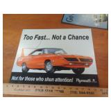 METAL SIGN VINTAGE PLYMOUTH METAL SIGN VINTAGE PLYMOUTH