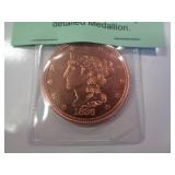 1 TROY OUNCE COPPER ROUND / CORONET HEAD 1 TROY OUNCE COPPER ROUND / CORONET HEAD