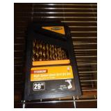 29PC TITANIUM DRILL BIT SET / NEW 29PC TITANIUM DRILL BIT SET / NEW