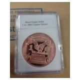 1 OZ COPPER ROUND - BLACK EAGLE 1 OZ COPPER ROUND - BLACK EAGLE