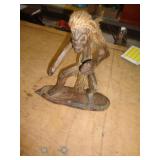 WOOD NATIVE FIGURE WOOD NATIVE FIGURE