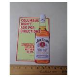 METAL JIM BEAM BAR SIGN METAL JIM BEAM BAR SIGN
