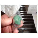 CRYSTAL GEMSTONE SKULL / JADE GREEN / 61.55 CT CRYSTAL GEMSTONE SKULL / JADE GREEN / 61.55 CT